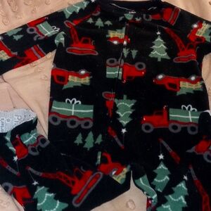Boys fleece zip up jammies 2t